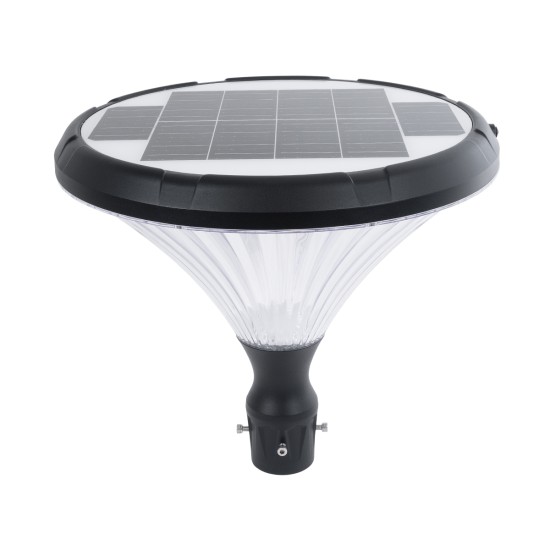 SOLARIOS 90502 Professional LED Solar Urban Park Light Αυτόνομο Ηλιακό Φωτιστικό Πλατείας - Πάρκου - Κήπου 40W 550lm 120° με Ενσωματωμένο Φωτοβολταϊκό Panel 6V 12W & Επαναφορτιζόμενη Μπαταρία Li-ion 3.2V 15000mAh με Αισθητήρα Ημέρας-Νύχτας - Αδιάβροχο