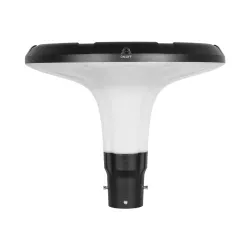 Globostar® SQUARE 90504 Φωτιστικό Κεφαλής Post Top Πλατείας/Πάρκου/Κήπου LED 25W 1000lm με Ανιχνευτή Κίνησης και Αισθητήρα Νυχτός IP65 Ψυχρό Λευκό 6000K - 2 Χρόνια Εγγύηση