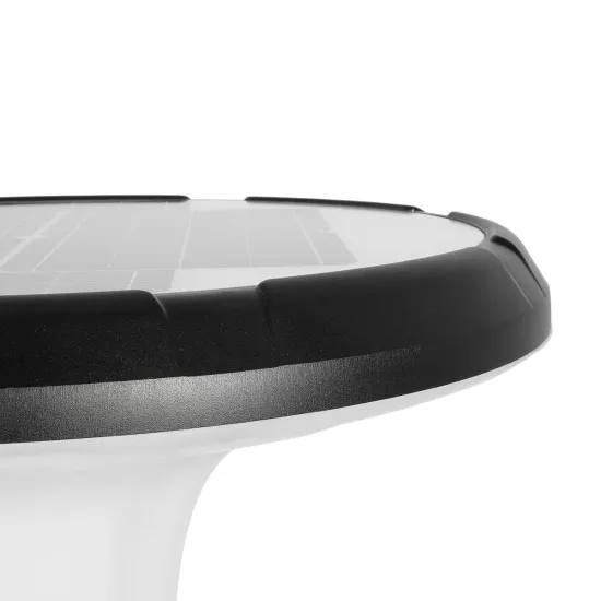 Globostar® SQUARE 90504 Φωτιστικό Κεφαλής Post Top Πλατείας/Πάρκου/Κήπου LED 25W 1000lm με Ανιχνευτή Κίνησης και Αισθητήρα Νυχτός IP65 Ψυχρό Λευκό 6000K - 2 Χρόνια Εγγύηση