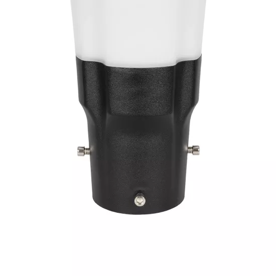 Globostar® SQUARE 90504 Φωτιστικό Κεφαλής Post Top Πλατείας/Πάρκου/Κήπου LED 25W 1000lm με Ανιχνευτή Κίνησης και Αισθητήρα Νυχτός IP65 Ψυχρό Λευκό 6000K - 2 Χρόνια Εγγύηση