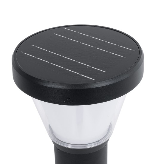 SOLARDIS 90523 LED Solar Bollard Light Κολωνάκι Κήπου Εξωτερικού Χώρου 10W 180lm 120° με Ενσωματωμένο Φωτοβολταϊκό Panel 6V 5W & Επαναφορτιζόμενη Μπαταρία Li-ion 3.2V 6000mAh με Αισθητήρα Ημέρας-Νύχτας - Αδιάβροχο IP65 Φ24 x Υ88cm Ψυχρό Λευκό 6000K - 