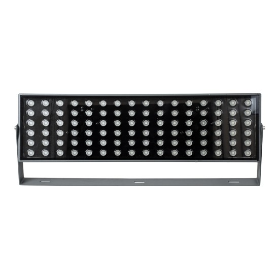 FLOOD-ZANA 90561 Προβολέας Wall Washer για Φωτισμό Κτιρίων LED 200W 17000lm 30° DC 24V Αδιάβροχο IP65 Μ70 x Π29 x Υ10cm RGBW DMX512 - Γκρι Ανθρακί - 3 Years Warranty