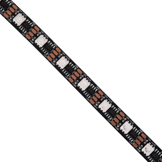 90604 Digital Pixel Addressable Strip 4 PIN - Ψηφιακή Ταινία LED SMD 5050 14W/m 60LED/m 60PIXEL/m SPI/TTL Protocol IC TM1812 1152lm/m 120° DC 12V IP20 RGB - Μαύρο Σώμα - Μ5000 x Π10 x Υ2mm - Συσκευασία 5 Μέτρων - 5 Χρόνια Εγγύηση