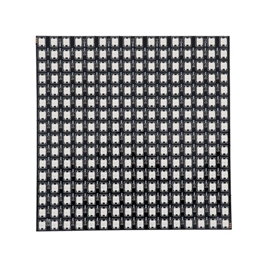 90608 Digital Pixel Addressable Plate - Ψηφιακή Πλακέτα LED SMD 5050 61W/m 256LED/unit 256PIXEL/unit SPI/TTL Protocol IC WS2812/SK6812 4880lm/unit 120° DC 5V IP20 RGB - Μαύρο Σώμα - Μ160 x Π160 x Υ2mm - 5 Χρόνια Εγγύηση