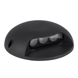 STEPLUNA 90616 Φωτιστικό Σκαλοπατιού / Διαδρόμου LED 3W 330lm 10° DC 24V Αδιάβροχο IP65 Θερμό Λευκό 2700K Dimmable - Bridgelux SMD Chip - Μαύρο Ματ - Μ12 x Π12 x Υ3cm - 3 Χρόνια Εγγύηση