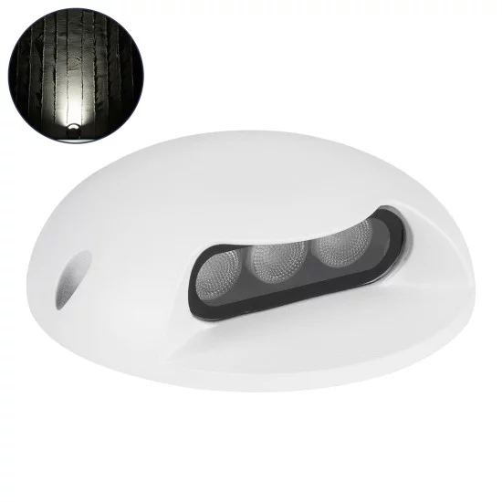 STEP-LUNA 90620 Αρχιτεκτονικό Φωτιστικό Διαδρόμου/Σκαλοπατιού LED 3W 345lm 10° DC 24V Αδιάβροχο IP65 Φυσικό Λευκό 4500K Dimmable - Λευκό - Φ12 x Υ3cm - 3 Χρόνια Εγγύηση STEP-LUNA 90620 Αρχιτεκτονικό Φωτιστικό Διαδρόμου/Σκαλοπατιού LED 3W 345lm 10° DC 24V Αδιάβροχο IP65 Φυσικό Λευκό 4500K Dimmable - Λευκό - Φ12 x Υ3cm - 3 Χρόνια Εγγύηση