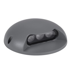 STEPLUNA 90624 Φωτιστικό Σκαλοπατιού / Διαδρόμου LED 6W 510lm 10° DC 24V Αδιάβροχο IP65 Πολύχρωμο RGB Dimmable DMX512 - Bridgelux SMD Chip - Γκρι Ανθρακί - Μ12 x Π12 x Υ3cm - 3 Χρόνια Εγγύηση