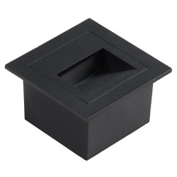 STEP-MINA 90625 Χωνευτό Αρχιτεκτονικό Φωτιστικό Διαδρόμου/Σκαλοπατιού LED 3W 330lm 30° DC 24V Αδιάβροχο IP65 Θερμό Λευκό 2700K Dimmable - Μαύρο - Μ8.3 x Π8.3 x Υ5cm / Q6.6cm - 3 Χρόνια Εγγύηση