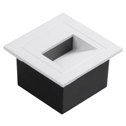 STEP-MINA 90626 Χωνευτό Αρχιτεκτονικό Φωτιστικό Διαδρόμου/Σκαλοπατιού LED 3W 330lm 30° DC 24V Αδιάβροχο IP65 Θερμό Λευκό 2700K Dimmable - Μαύρο & Λευκό - Μ8.3 x Π8.3 x Υ5cm / Μ6.6 x Π6.6cm - 3 Χρόνια Εγγύηση