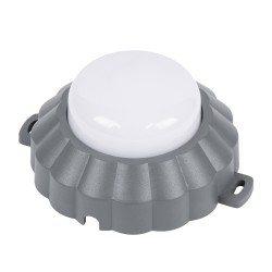 WALLLIGHT-MONA 90628 Μοντέρνο Φωτιστικό Τοίχου - Απλίκα LED 6W 660lm 360° DC 24V Αδιάβροχο IP65 Θερμό Λευκό 2700K - CREE COB Chip & TÜV SÜD Driver - Γκρι Ανθρακί Ματ - Μ11 x Π11 x Υ6.5cm - 3 Χρόνια Εγγύηση