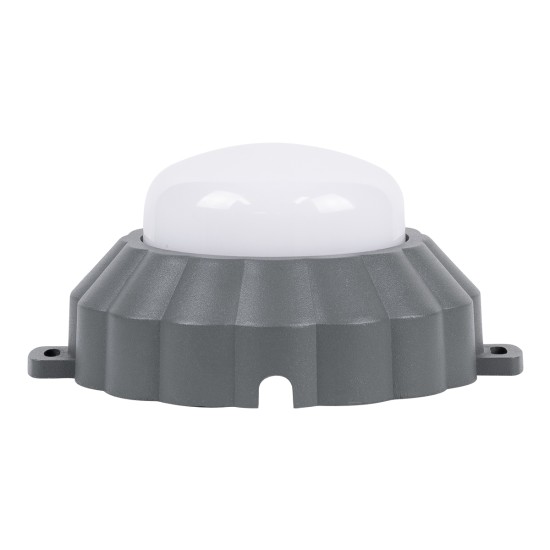 WALLLIGHT-MONA 90628 Φωτιστικό Τοίχου - Απλίκα Point Light LED 6W 660lm 360° DC 24V Αδιάβροχο IP65 Φ11 x Υ6.5cm Θερμό Λευκό 3000K - Γκρι Ανθρακί - 3 Years Warranty