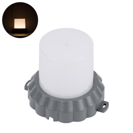 WALLLIGHT-MONA 90629 Φωτιστικό Τοίχου - Απλίκα Point Light LED 12W 1320lm 360° DC 24V Αδιάβροχο IP65 Φ13 x Υ12.5cm Θερμό Λευκό 3000K - Γκρι Ανθρακί - 3 Years Warranty