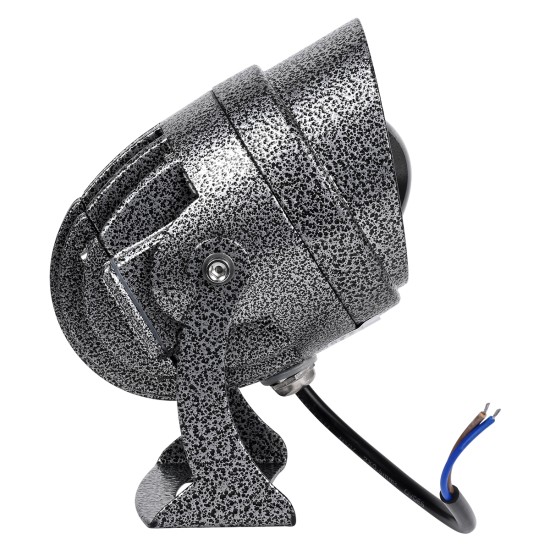 SPOTXENIA 90634 Σποτ Φωτισμου με Αντιθαμβωτική Γρίλια LED 16W 1360lm 3° DC 24V Αδιάβροχο IP65 Μπλε Dimmable - Bridgelux COB Chip - Σφυρήλατο Γκρι Ανθρακί - Μ9 x Π9 x Υ12cm - 3 Χρόνια Εγγύηση