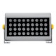 FLOOD-HENA 90639 Προβολέας Wall Washer για Φωτισμό Κτιρίων LED 36W 3240lm 30° AC 220-240V Αδιάβροχο IP65 Μ30 x Π6 x Υ17cm Θερμό Λευκό 3000K - Ασημί - 3 Years Warranty