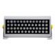 FLOOD-HENA 90640 Προβολέας Wall Washer για Φωτισμό Κτιρίων LED 48W 4320lm 30° AC 220-240V Αδιάβροχο IP65 Μ39 x Π6 x Υ17cm Θερμό Λευκό 3000K - Ασημί - 3 Years Warranty