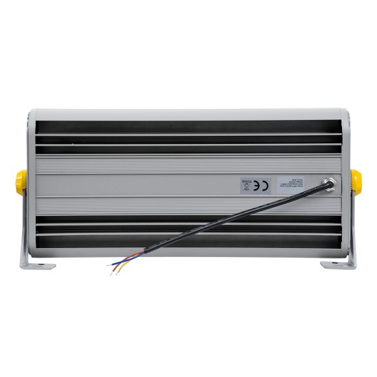 FLOOD-HENA 90640 Προβολέας Wall Washer για Φωτισμό Κτιρίων LED 48W 4320lm 30° AC 220-240V Αδιάβροχο IP65 Μ39 x Π6 x Υ17cm Θερμό Λευκό 3000K - Ασημί - 3 Years Warranty