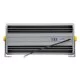 FLOOD-HENA 90640 Προβολέας Σποτ Wall Washer LED 48W 4320lm 30° AC 220-240V Αδιάβροχο IP65 Θερμό Λευκό 3000K - Ασημί - Μ39 x Π6 x Υ17cm - 3 Χρόνια Εγγύηση