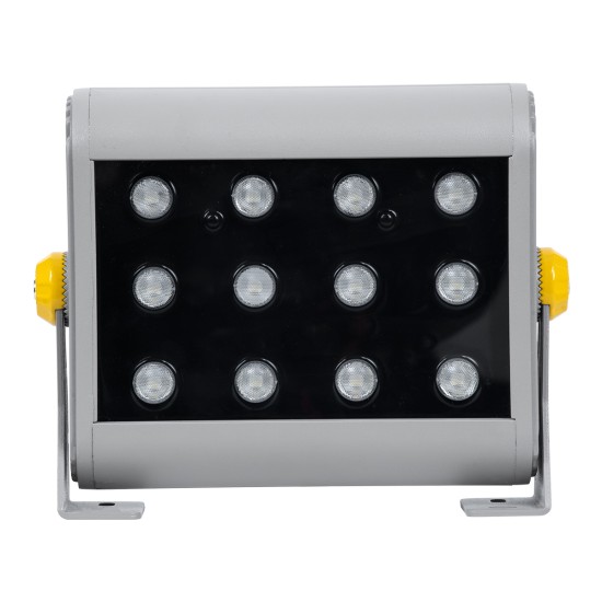 FLOOD-HENA 90641 Προβολέας Wall Washer για Φωτισμό Κτιρίων LED 24W 2400lm 30° DC 24V Αδιάβροχο IP65 Μ22.5 x Π6 x Υ16.5cm Πολύχρωμο RGB DMX512 - Ασημί - 3 Years Warranty