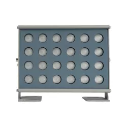 FLOODHENO 999-0264 Προβολέας Σποτ Wall Washer LED 36W 2880lm 30° DC 24V Αδιάβροχο IP65 Πολύχρωμο RGB Dimmable DMX512 - Bridgelux SMD Chip - Γκρι - Μ22 x Π11 x Υ16.5cm - 3 Χρόνια Εγγύηση