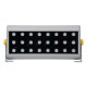 FLOOD-HENA 90643 Προβολέας Wall Washer για Φωτισμό Κτιρίων LED 48W 4800lm 30° DC 24V Αδιάβροχο IP65 Μ39 x Π6 x Υ17cm Πολύχρωμο RGB DMX512 - Ασημί - 3 Years Warranty