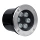 UNDERGROUND-TINA 90666 Χωνευτό Φωτιστικό Σποτ Δαπέδου LED 9W 945lm 30° DC 24V Αδιάβροχο IP65 Φ12 x Υ9cm Πολύχρωμο RGBW DMX512 - Ανοξείδωτο Ατσάλι - 3 Years Warranty