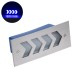 WALLLIGHT-ARINA 90673 Χωνευτό Φωτιστικό Τοίχου LED 6W 600lm 120° DC 24V Αδιάβροχο IP67 Μ17 x Π7 x Υ5.5cm Μπλε - Ανοξείδωτο Ατσάλι - 3 Years Warranty