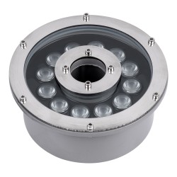 UNDERWATER-FINA 90675 Υποβρύχιος Προβολέας Σποτ για Σιντριβάνια/Πισίνες LED 9W 945lm 30° DC 24V Αδιάβροχο IP68 RGBW DMX512 Dimmable - Ανοξείδωτο Ατσάλι 304 - Φ16 x Υ8cm - 3 Χρόνια Εγγύηση