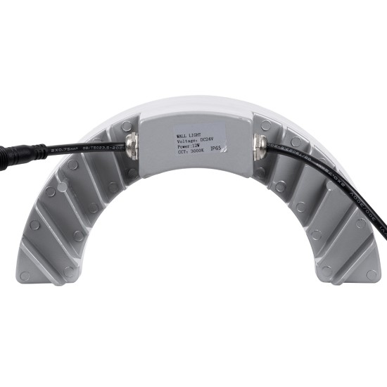 TREEWINA 90681 Κυρτή Μπάρα Φωτισμού Wall Washer για Φυτά - Δέντρα LED 12W 1320lm 30° DC 24V Αδιάβροχο IP65 Θερμό Λευκό 2700K Dimmable - Bridgelux SMD Chip - Γκρι Ανθρακί - Μ23.5 x Π7.5 x Υ12cm - 3 Χρόνια Εγγύηση