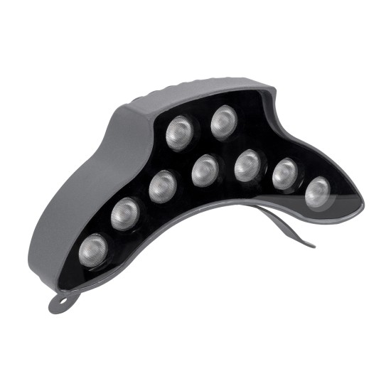 TREEPINA 90682 Κυρτή Μπάρα Φωτισμού Wall Washer για Φυτά - Δέντρα LED 9W 990lm 30° DC 24V Αδιάβροχο IP65 Θερμό Λευκό 2700K Dimmable - Bridgelux SMD Chip - Γκρι Ανθρακί - Μ20.5 x Π5.5 x Υ12cm - 3 Χρόνια Εγγύηση