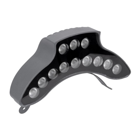 TREEPINA 90683 Κυρτή Μπάρα Φωτισμού Wall Washer για Φυτά - Δέντρα LED 12W 1320lm 30° DC 24V Αδιάβροχο IP65 Θερμό Λευκό 2700K Dimmable - Bridgelux SMD Chip - Γκρι Ανθρακί - Μ20.5 x Π5.5 x Υ12cm - 3 Χρόνια Εγγύηση