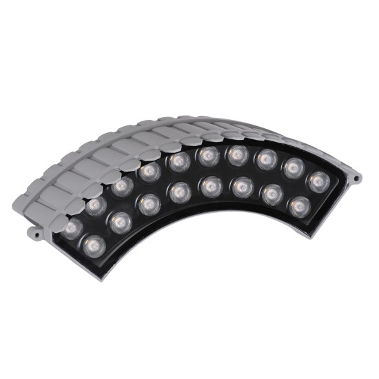 TREEJINA 90690 Κυρτή Μπάρα Φωτισμού Wall Washer για Φυτά - Δέντρα LED 18W 1620lm 10° DC 24V Αδιάβροχο IP67 Θερμό Λευκό 2700K Dimmable - Bridgelux SMD Chip - Γκρι Ανθρακί - Μ29 x Π11 x Υ10.5cm - 3 Χρόνια Εγγύηση