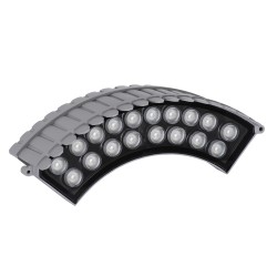 TREEJINA 90692 Κυρτή Μπάρα Φωτισμού Wall Washer για Φυτά - Δέντρα LED 18W 1530lm 10° DC 24V Αδιάβροχο IP67 Πολύχρωμο RGBW Dimmable DMX512 - Bridgelux SMD Chip - Γκρι Ανθρακί - Μ29 x Π11 x Υ10.5cm - 3 Χρόνια Εγγύηση