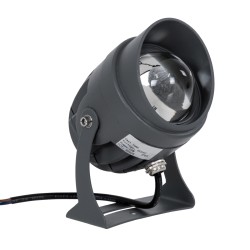 SPOTXENIA 90696 Σποτ Φωτισμου με Αντιθαμβωτική Γρίλια LED 16W 1680lm 3° DC 24V Αδιάβροχο IP65 Ultra Θερμό Λευκό 2200K Dimmable - Bridgelux COB Chip - Γκρι Ανθρακί - Μ16 x Π10.5 x Υ9cm - 3 Χρόνια Εγγύηση