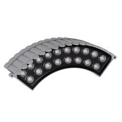 TREEJINA 90697 Κυρτή Μπάρα Φωτισμού Wall Washer για Φυτά - Δέντρα LED 18W 1530lm 10° DC 24V Αδιάβροχο IP67 Ultra Θερμό Λευκό 2200K Dimmable - Bridgelux SMD Chip - Γκρι Ανθρακί - Μ29 x Π11 x Υ10.5cm - 3 Χρόνια Εγγύηση