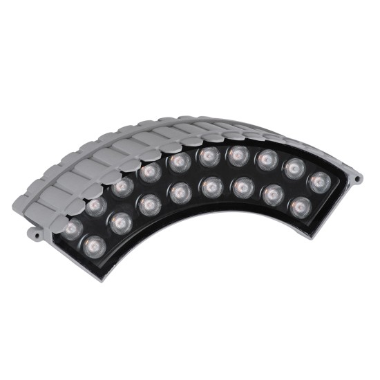 TREEJINA 90697 Κυρτή Μπάρα Φωτισμού Wall Washer για Φυτά - Δέντρα LED 18W 1530lm 10° DC 24V Αδιάβροχο IP67 Ultra Θερμό Λευκό 2200K Dimmable - Bridgelux SMD Chip - Γκρι Ανθρακί - Μ29 x Π11 x Υ10.5cm - 3 Χρόνια Εγγύηση