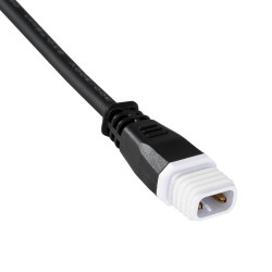 WWCONNECTOR 90703 2 Pin Σύνδεσμος Τροφοδοσίας για Wall Washers & Προβολείς με Είσοδο 2 x 0.5mm2 & Έξοδο 1 x Αρσενικό Βύσμα Αδιάβροχο IP65 - Μαύρο - Μ11 x Π2 x Υ1.2cm