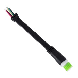 WWCONNECTOR 90708 5 Pin Σύνδεσμος Τροφοδοσίας για Wall Washers & Προβολείς με Είσοδο 5 x 0.25mm2 & Έξοδο 1 x Αρσενικό Βύσμα Αδιάβροχο IP65 - Μαύρο - Μ11 x Π2 x Υ1.2cm