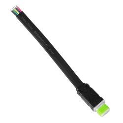 WWCONNECTOR 90710 5 Pin Σύνδεσμος Τροφοδοσίας για Wall Washers & Προβολείς με Είσοδο 5 x 0.25mm2 & Έξοδο 1 x Αρσενικό Βύσμα Αδιάβροχο IP65 - Μαύρο - Μ16 x Π1.5 x Υ1.2cm