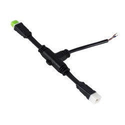 WWCONNECTOR 90711 5 Pin Σύνδεσμος Τροφοδοσίας I για Wall Washers & Προβολείς με Είσοδο 1 x Αρσενικό Βύσμα & Έξοδο 1 x Θηλυκό Βύσμα Αδιάβροχο IP65 - Μαύρο - Μ20 x Π11.5 x Υ1.5cm