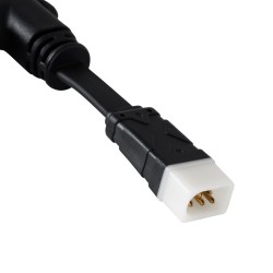 WWCONNECTOR 90711 5 Pin Σύνδεσμος Τροφοδοσίας I για Wall Washers & Προβολείς με Είσοδο 1 x Αρσενικό Βύσμα & Έξοδο 1 x Θηλυκό Βύσμα Αδιάβροχο IP65 - Μαύρο - Μ20 x Π11.5 x Υ1.5cm