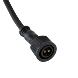WWCONNECTOR 90715 2 Pin Σύνδεσμος Τροφοδοσίας για Wall Washers & Προβολείς με Είσοδο 2 x 0.5mm2 & Έξοδο 1 x Αρσενικό Βύσμα Αδιάβροχο IP65 - Μαύρο - Μ21 x Π2 x Υ2cm