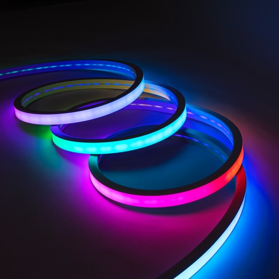 NEONIO-B 90754 Ψηφιακή Pixel Addressable Ταινία Neon Flex LED 14.4W/m 864lm/m 90° DC 12V Αδιάβροχο IP65 60 x SMD5050 Chip/m 20 x Pixel/m Πολύχρωμο RGB Dimmable SPI/TTL Protocol IC SM16703P/WS2811/WS2812 - Sanan SMD Chip - Μ1000 x Π3 x Υ2cm - Ρολό 10 Μέτρω