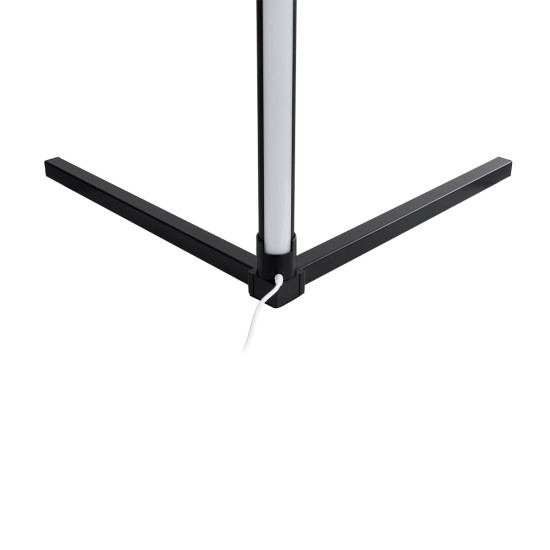 DIGICOLUMN 90763 Μοντέρνο Επιδαπέδιο Γραμμικό Ψηφιακό Φωτιστικό Digital Pixel Symphony Bar με RF Ασύρματο Χειριστήριο LED 16W 1280lm 180° DC 5V με USB 2.0 IP20 Πολύχρωμο RGB Dimmable - Μαύρο - Φ3 x Υ165cm - 2 Χρόνια Εγγύηση