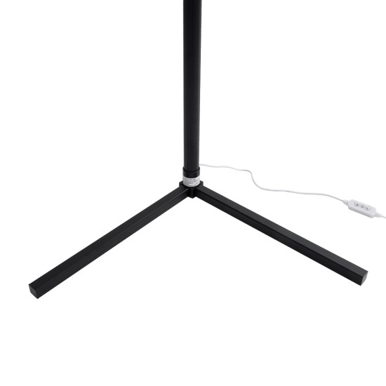 DIGICOLUMN 90763 Μοντέρνο Επιδαπέδιο Γραμμικό Ψηφιακό Φωτιστικό Digital Pixel Symphony Bar με RF Ασύρματο Χειριστήριο LED 16W 1280lm 180° DC 5V με USB 2.0 IP20 Πολύχρωμο RGB Dimmable - Μαύρο - Φ3 x Υ165cm - 2 Χρόνια Εγγύηση