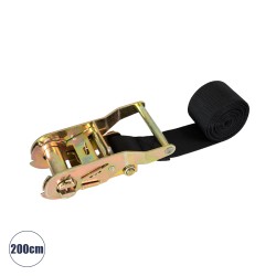 90480 Ιμάντας με Καστάνια για Τοποθέτηση Φωτιστικών Σποτ σε κορμό Φυτών & Δέντρων - Μαύρο & Χρυσό - Μ200 x Π7.5 x Υ5cm