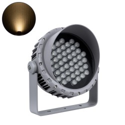 FLOODMENA 90646 Προβολέας Σποτ Wall Washer με Αντιθαμβωτική Γρίλια LED 48W 4320lm 30° AC 220-240V Αδιάβροχο IP65 Θερμό Λευκό 2700K - Bridgelux SMD Chip - Γκρι Ανθρακί - Μ25 x Π25 x Υ18cm - 3 Χρόνια Εγγύηση