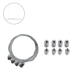 SUSPENSION 60219 Σύστημα Κρέμασης με 4 Ρυθμιζόμενες Ντίζες & Εξαρτήματα Ειδικό για Πάνελ 60x60cm & 120x30cm - Μ1 x Π1 x Υ80cm