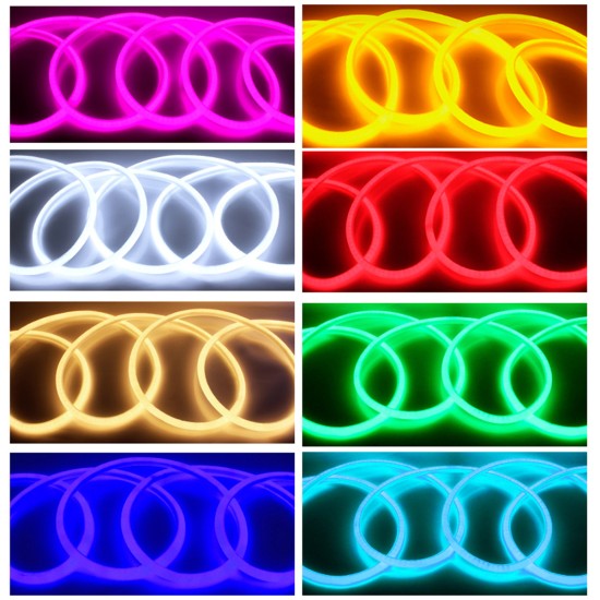 NEOTUBE 70596 Ταινία Neon Flex LED 12W/m 720lm/m 360° DC 220-240V Αδιάβροχο IP65 120 x SMD2835 Chip/m Ultra Θερμό Λευκό 2200K Dimmable - Sanan SMD Chip - Μ100 x Π1.3 x Υ1.3cm - 3 Χρόνια Εγγύηση