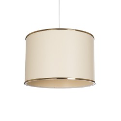 ELECTRA 203-0110 Μοντέρνο Κρεμαστό Φωτιστικό Οροφής με Ντουί 1 x E27 AC 220-240V IP20 - Mπεζ & Χρυσό - Μ30 x Π30 x Υ23cm