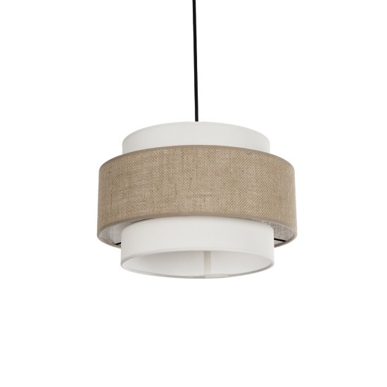 SOHO 204-0172 Μοντέρνο Κρεμαστό Φωτιστικό Οροφής με Ντουί 1 x E27 AC 220-240V IP20 - Καφέ & Μπεζ - Μ30 x Π30 x Υ20cm